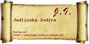 Jedlicska Indira névjegykártya